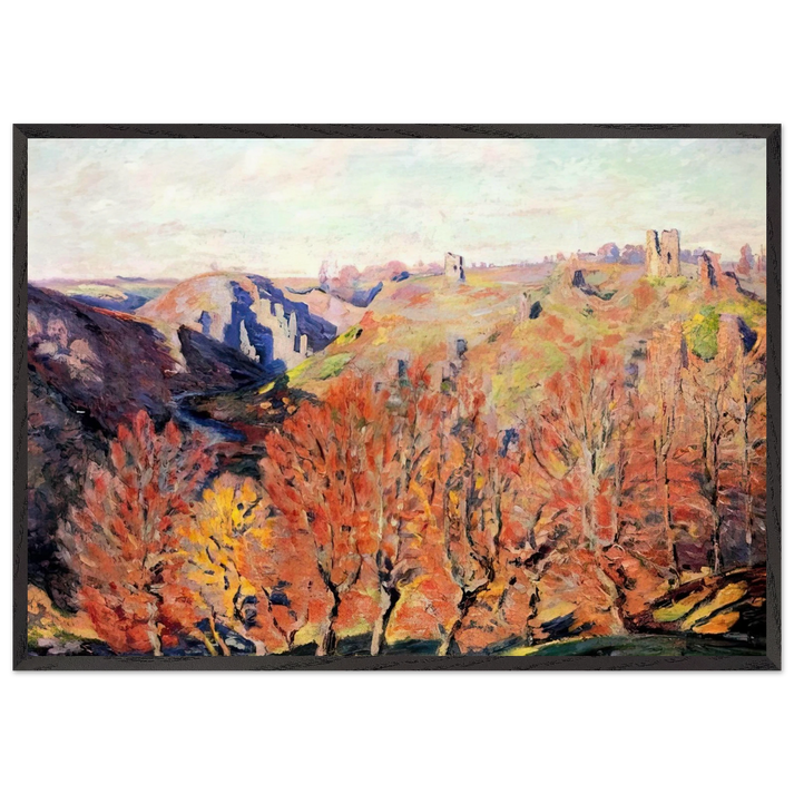 Les Ruines a Crozant - 1897 - Armand Guillaumin 70x100 cm / 28x40 inches Framed Art Print – Black Wooden Frame