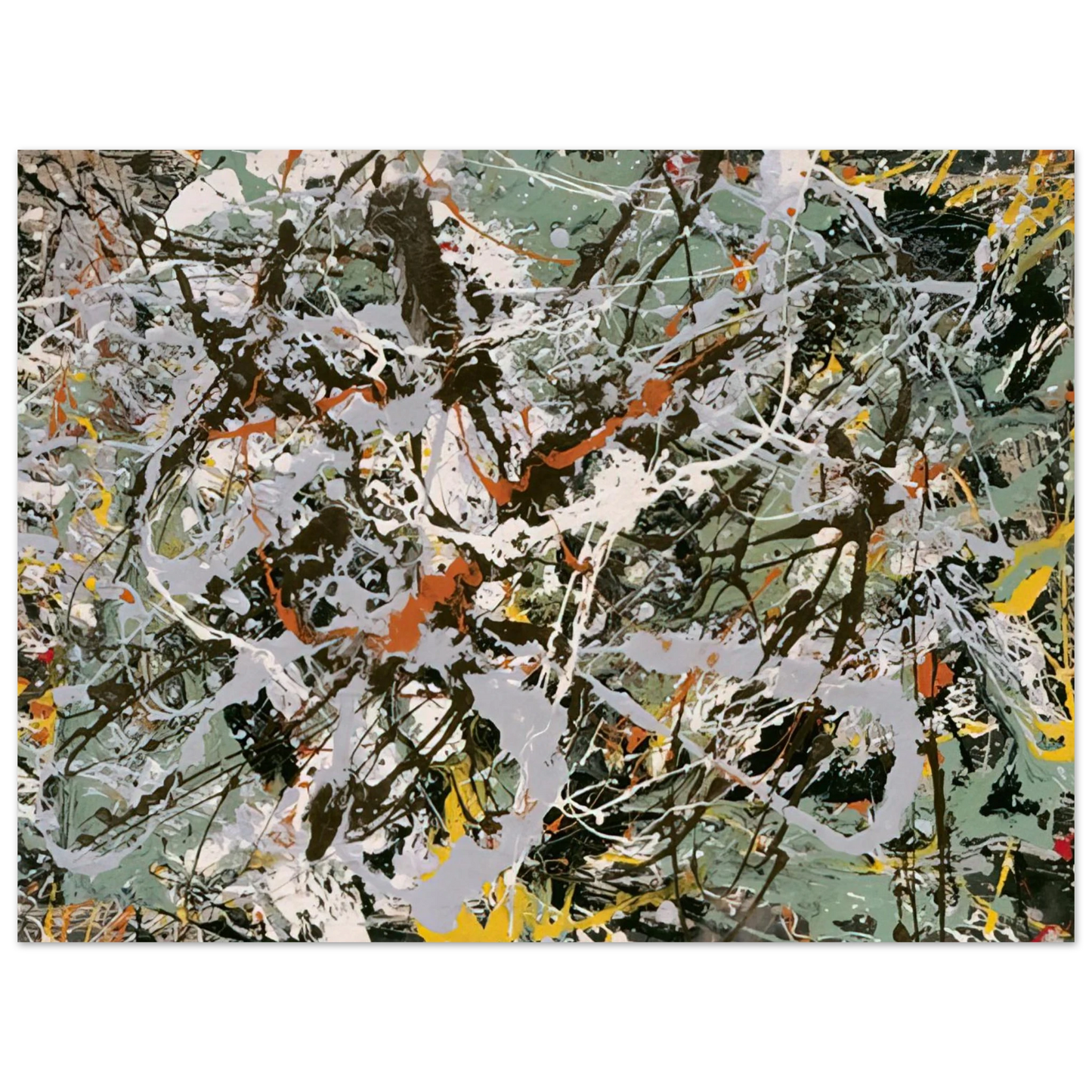 Jackson Pollock - UNTITLED GREEN SILVER 1949 Fine Art Poster - Default Title