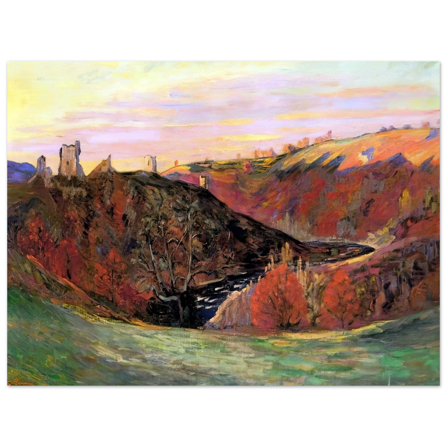 Armand Guillaumin - Sunset in Creuse - 1898 Fine Art Poster - Default Title