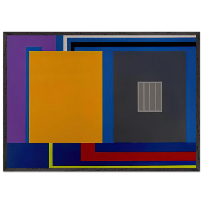 A Perfect World - 1993 - Peter Halley 70x100 cm / 28x40 inches Framed Art Print – Black Wooden Frame