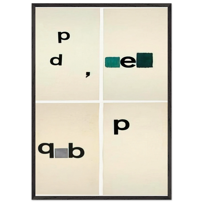 Untitled Toquinho - 1970 - Mira Schendel 70x100 cm / 28x40 inches Framed Art Print – Black Wooden Frame