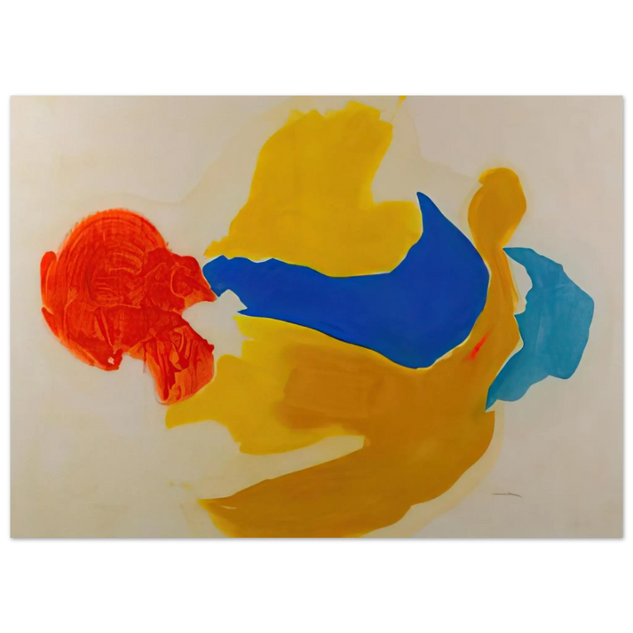 Helen Frankenthaler - Blue Jay - 1963 United States Wall art - 13x18 cm / 5x7 Inches - Premium Wooden Framed Poster With Fine Art Paper - Black frame