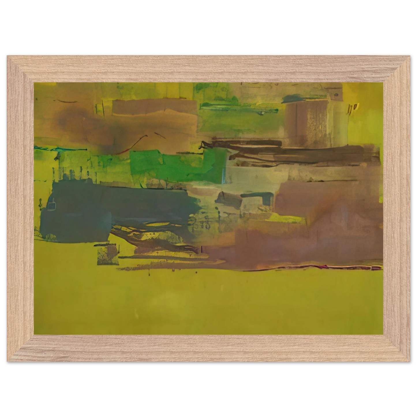 Helen Frankenthaler - August Deep - 1978 Wall art - A1 (59.4 x 84.1 cm) - Premium Wooden Framed Poster With Fine Art Paper - White frame