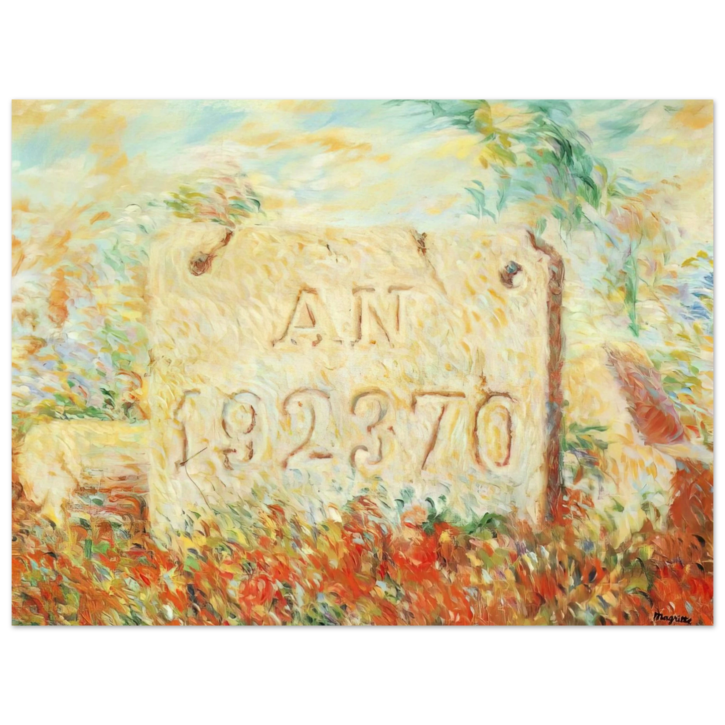 Rene Magritte - THE SMILE 1943 Fine Art Poster - Default Title