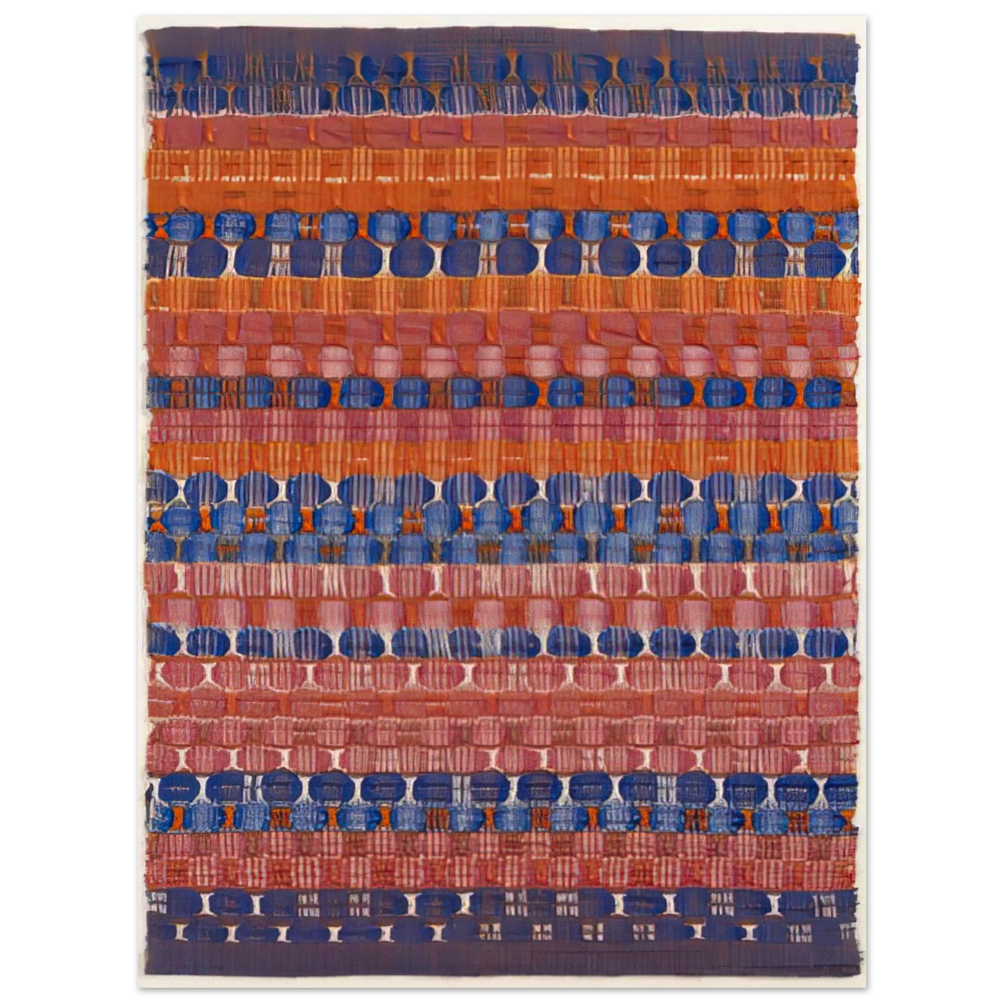 Anni Albers - RED AND BLUE LAYERS 1954 Fine Art Poster - Default Title