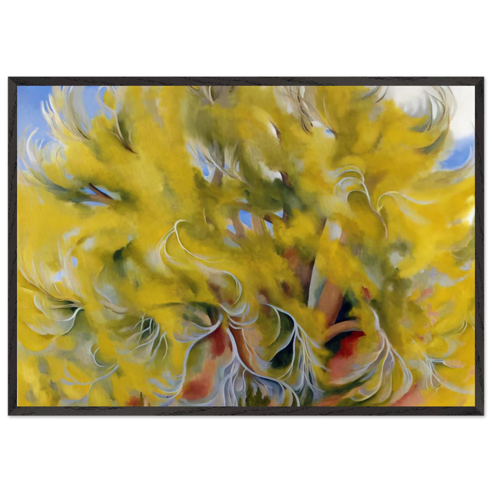 Cottonwood Tree in Spring - Georgia OKeeffe 70x100 cm / 28x40 inches Framed Art Print – Black Wooden Frame