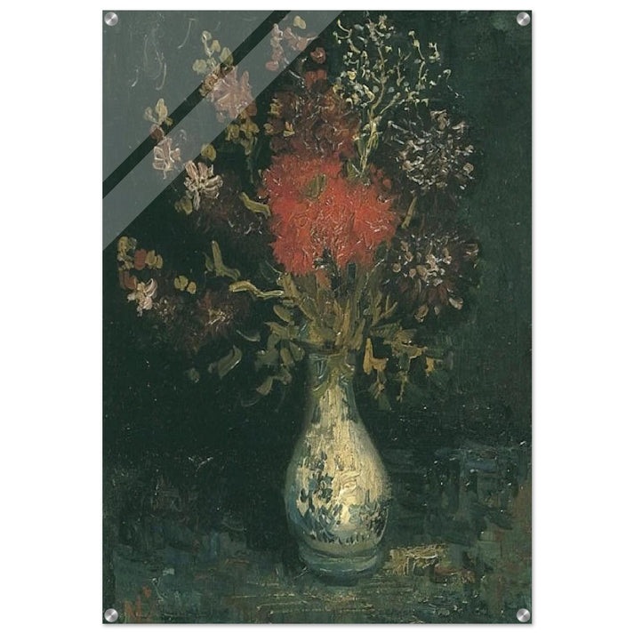Vase with Flowers - Vincent van Gogh Acrylic Print - 70x100 cm / 28x40″ inches