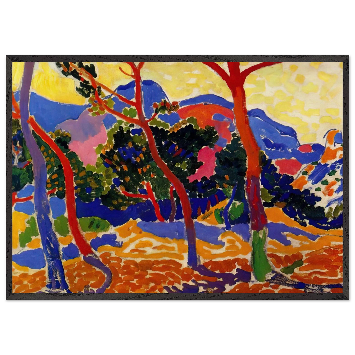 THE TREES - Andre Derain Framed Art Print – Black Wooden Frame - Default Title - -Framed Art Print