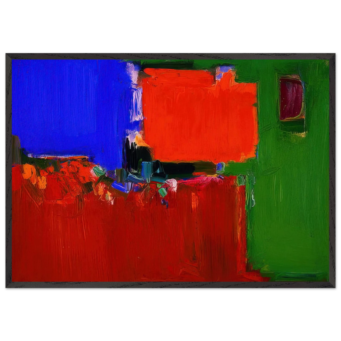 Indian Summer - Hans Hofmann 70x100 cm / 28x40 inches Framed Art Print – Black Wooden Frame