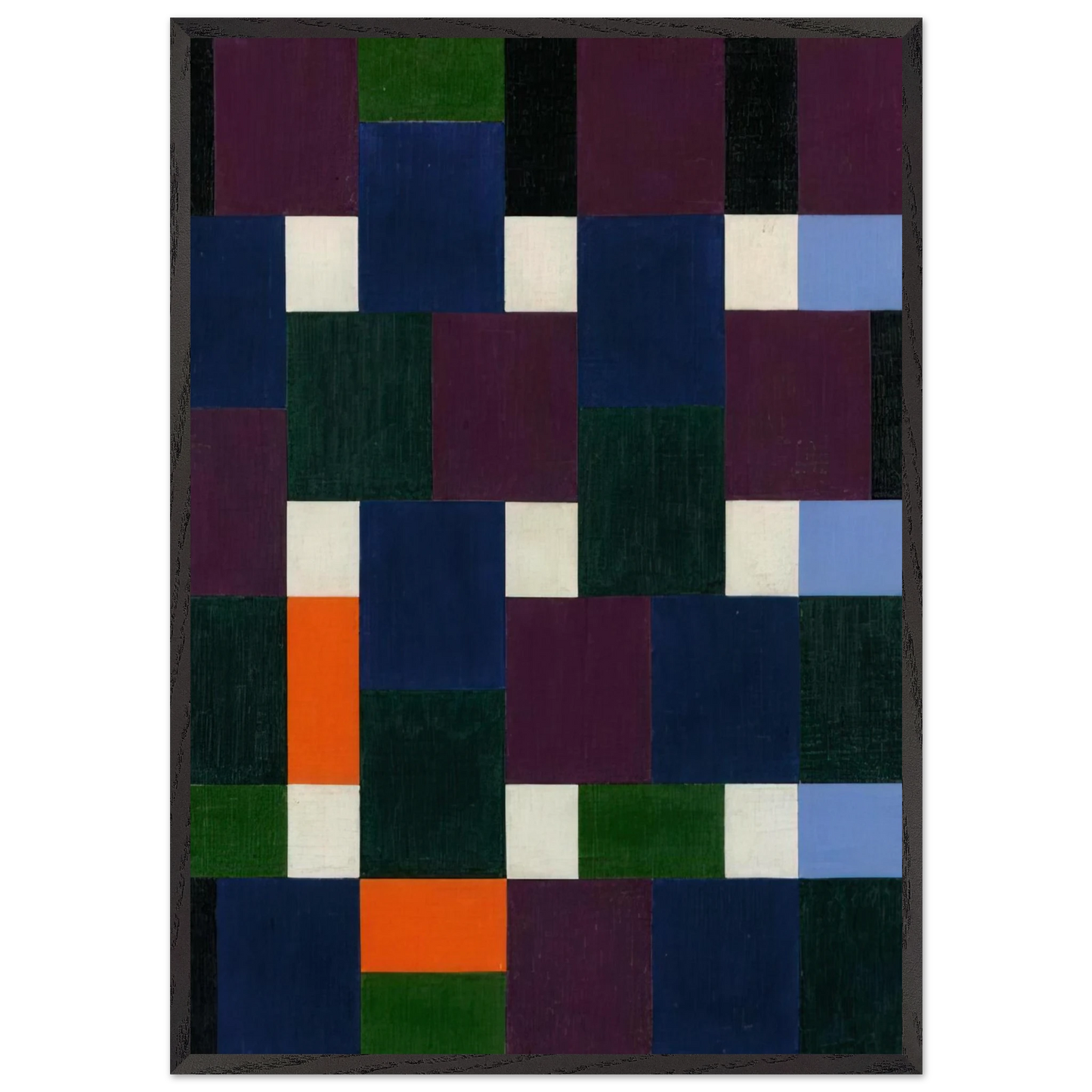 Eight Colour Groups - 1947 - Max Bill 70x100 cm / 28x40 inches Framed Art Print – Black Wooden Frame