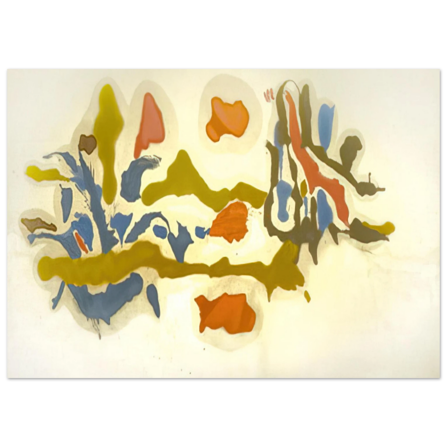 Helen Frankenthaler - Seascape with Dunes - 1962 Wall art - 60x80 cm / 24x32 inches - Premium Wooden Framed Poster With Fine Art Paper - Black frame