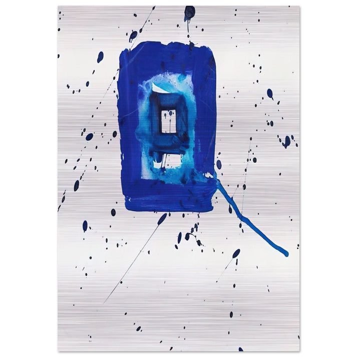 Blue Frame - Sam Francis Brushed Aluminum Print - 70x100 cm / 28x40 inches | Sam Francis Aluminum Print | Sam Francis Prints