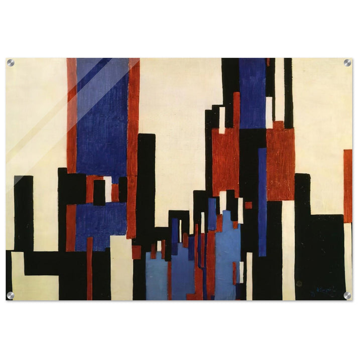 Vertical Plains Blue and Red - Frantisek Kupka Acrylic Print - 70x100 cm / 28x40″ inches