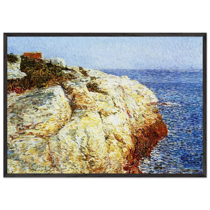 Northeast Headlands Appledore - Childe Hassam 70x100 cm / 28x40 inches Framed Art Print – Black Wooden Frame