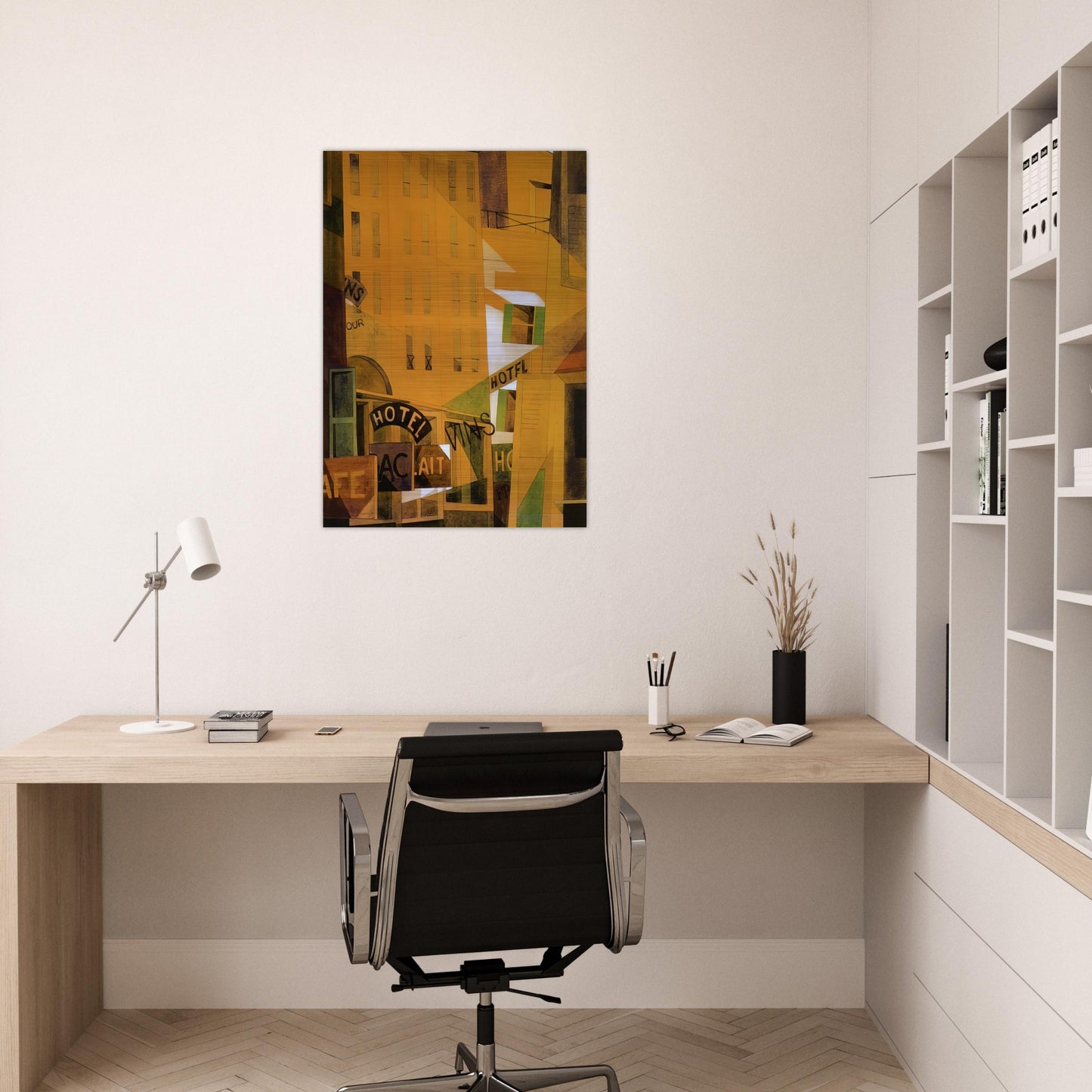 Hotel - 1921 - Charles Demuth Brushed Aluminum Print - 70x100 cm / 28x40 inches | Charles Demuth Aluminum Print | Charles Demuth Prints