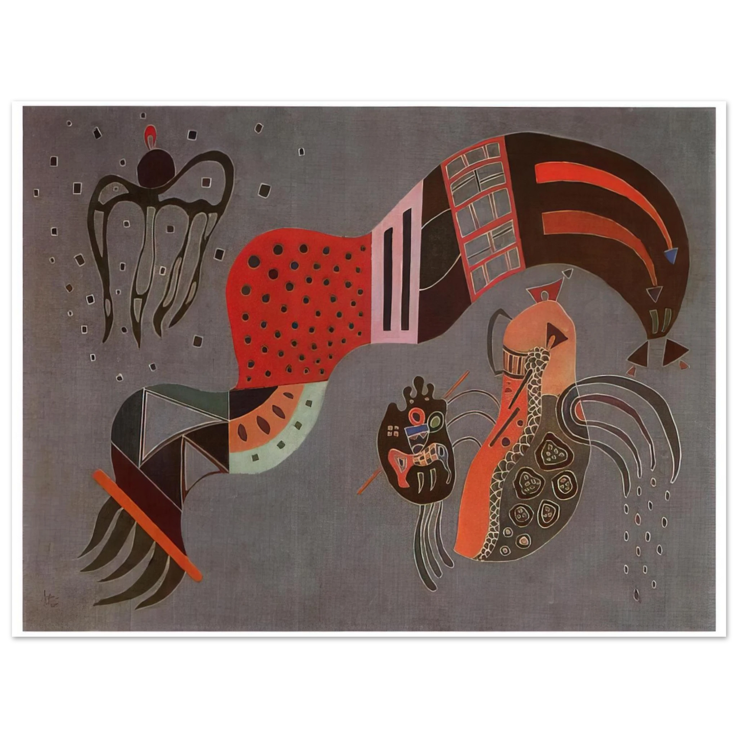 Wassily Kandinsky - TEMPERED ELAN 1944 Fine Art Poster - Default Title