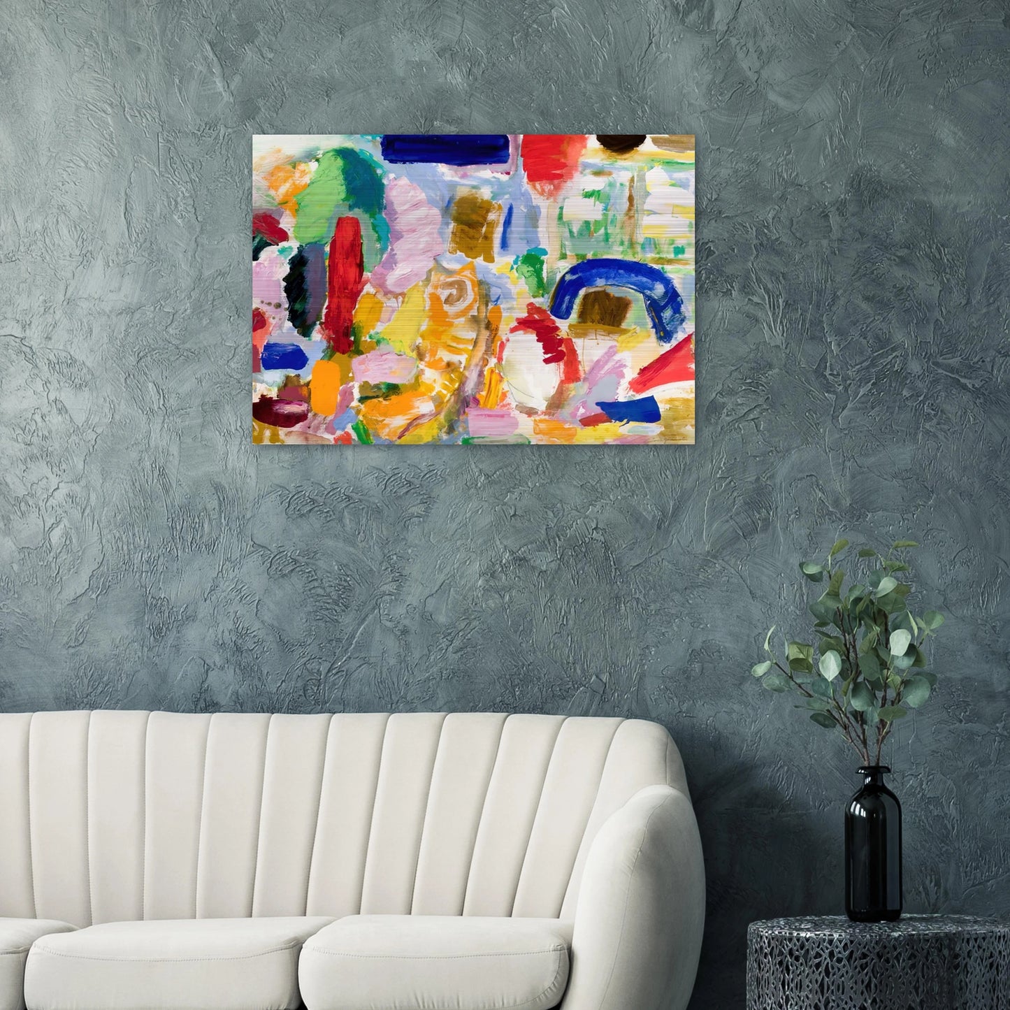 PAPER KITE BROWN HAT AND RED VASE 1987 - Taro Yamamoto Brushed Aluminum Print - 70x100 cm / 28x40 inches | Taro Yamamoto Aluminum Print | Taro Yamamoto Prints