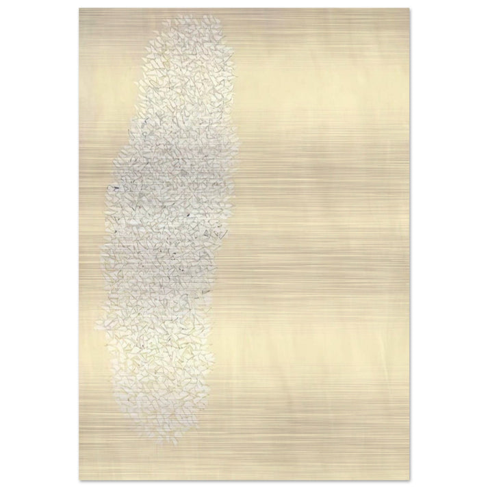 Light Gray - Tan - 1978 - Robert Goodnough Brushed Aluminum Print - 70x100 cm / 28x40 inches | Robert Goodnough Aluminum Print | Robert Goodnough Prints