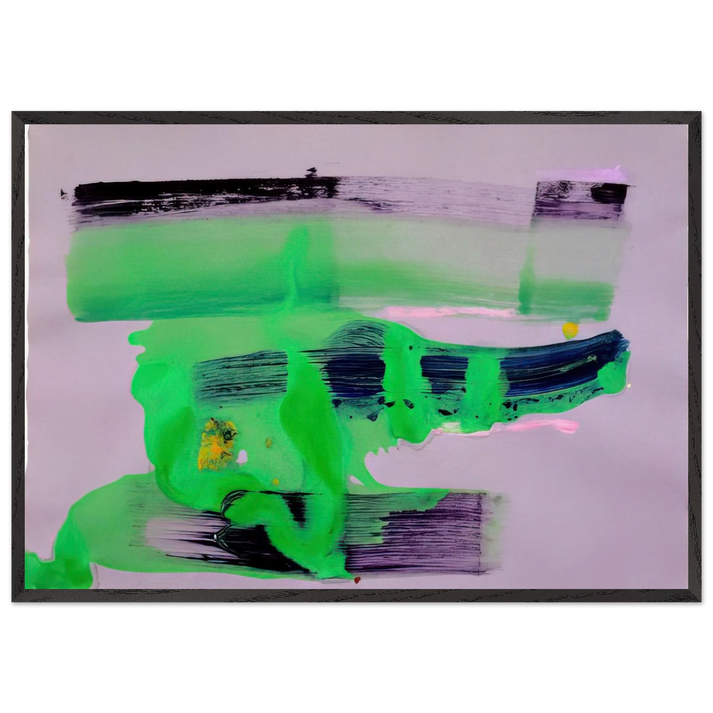Untitled - 1980 N1 - Helen Frankenthaler 70x100 cm / 28x40 inches Framed Art Print – Black Wooden Frame