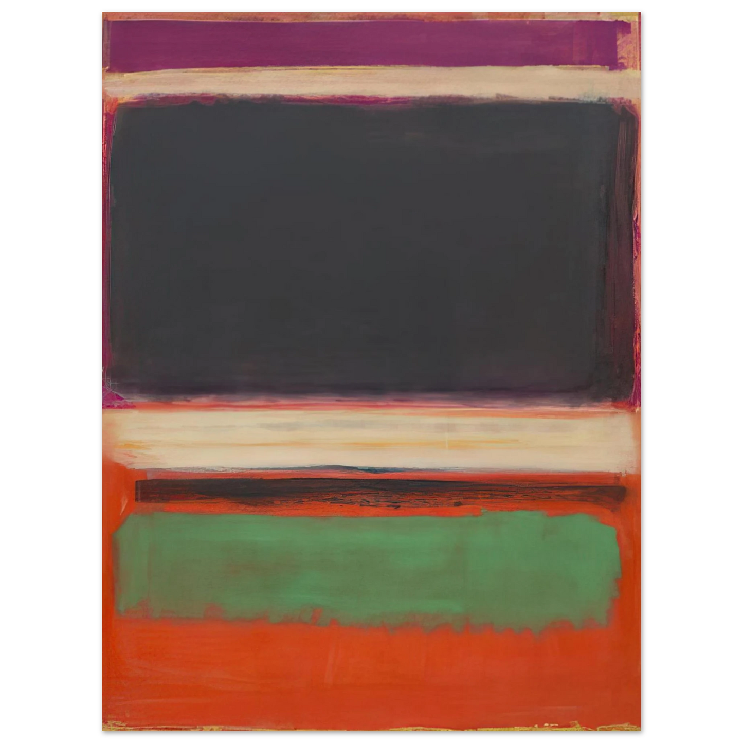 Mark Rothko - No.3No.13 Magenta, Black, Green on Orange - 1949 Wall Art - 21x29.7 cm / 8x12" - Fine Art Poster - -