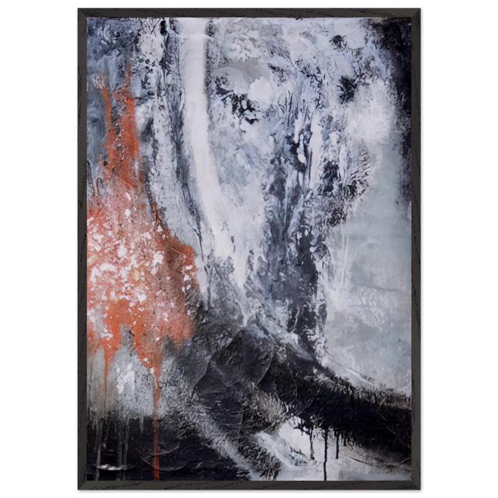 Untitled - Tachisme N3 - Jiro Yoshihara 70x100 cm / 28x40 inches Framed Art Print – Black Wooden Frame