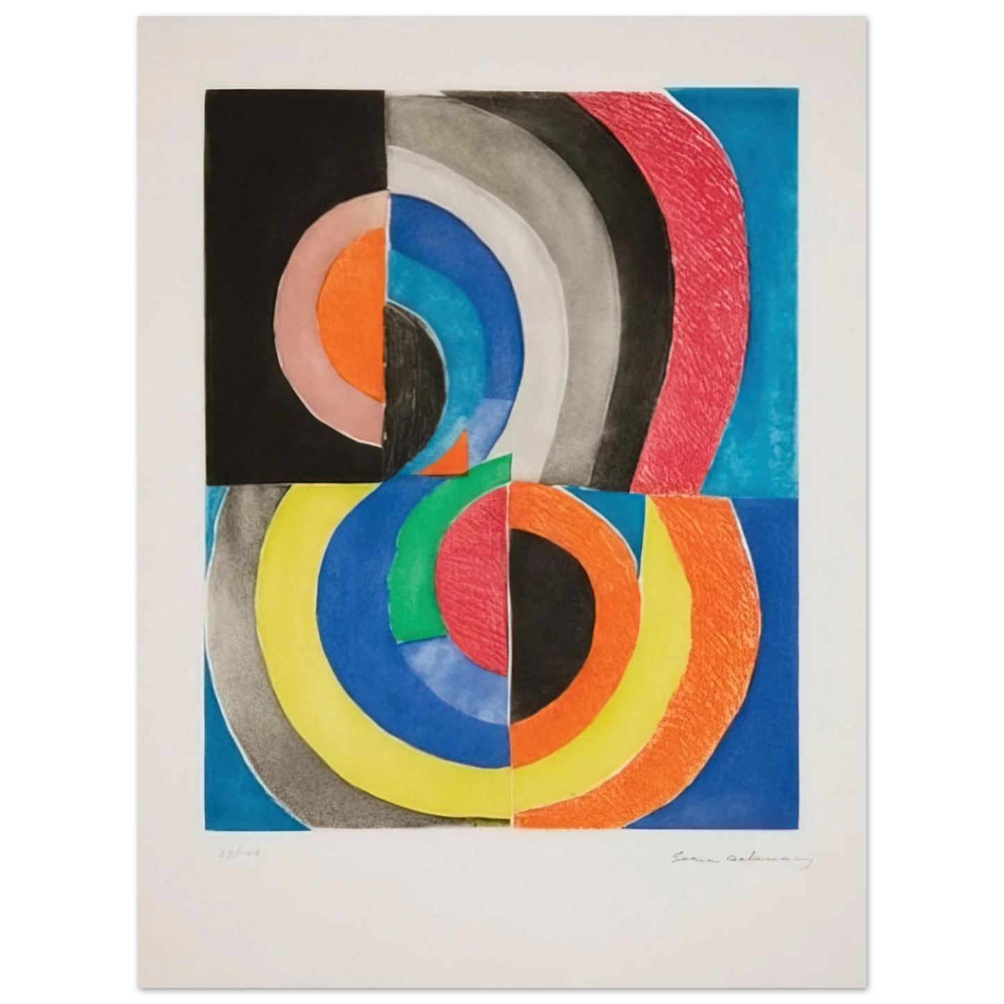 Sonia Delaunay - ABSTRACT COMPOSITION WITH SEMICIRCLES Fine Art Poster - Default Title