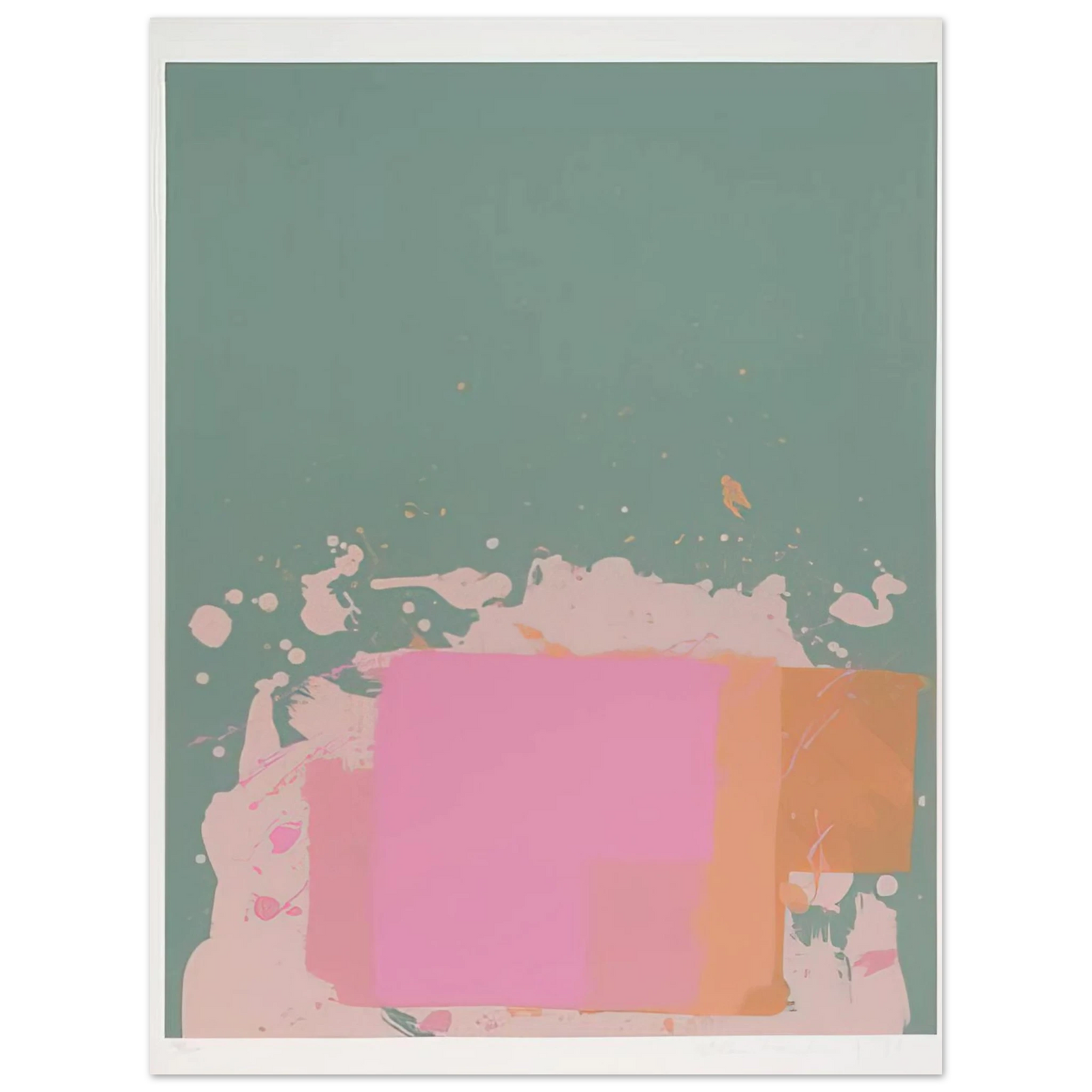 John Hoyland - Green, Orange, Pink - 1971 Fine Art Poster - Default Title