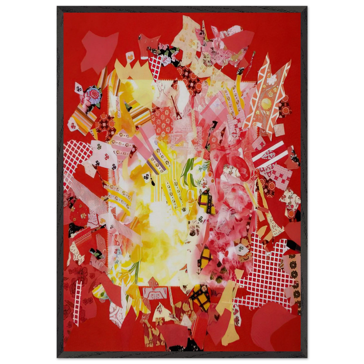 Explode - 1972 - Miriam Schapiro 70x100 cm / 28x40 inches Framed Art Print – Black Wooden Frame