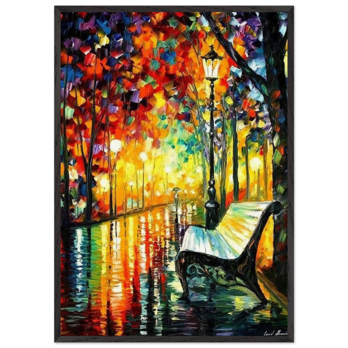 Leonid Afremov N26 - Leonid Afremov 70x100 cm / 28x40 inches Framed Art Print – Black Wooden Frame