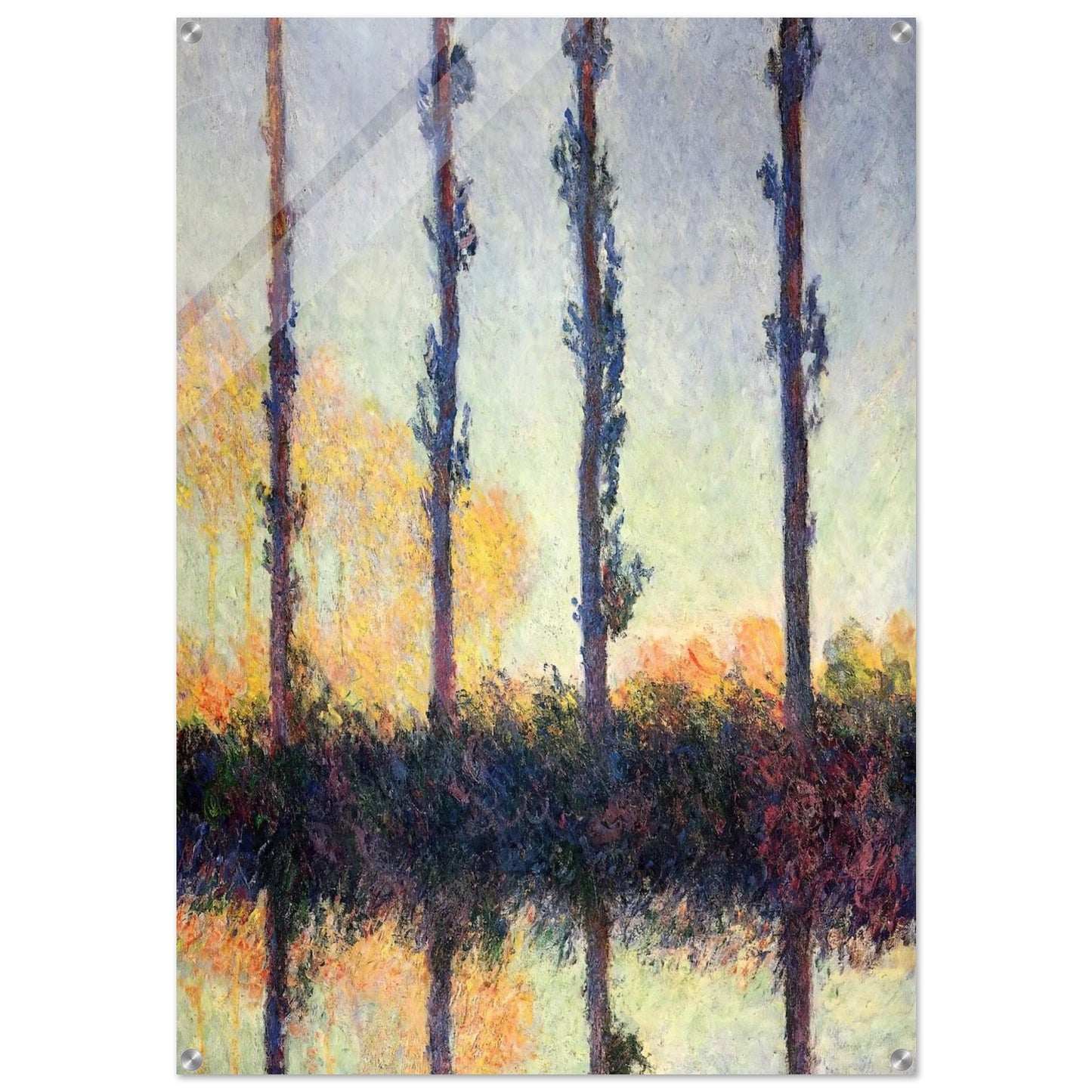 Poplars Four Trees - claude monet Acrylic Print - 70x100 cm / 28x40″ inches