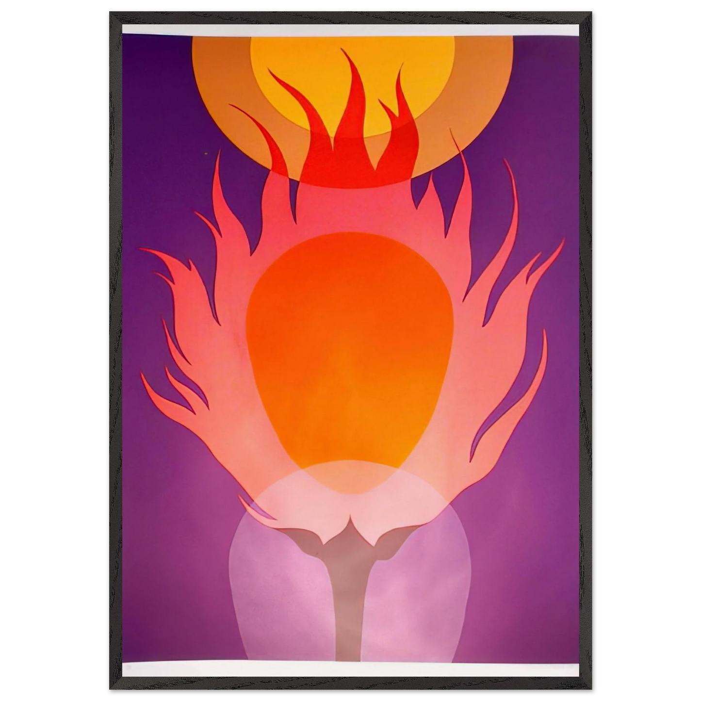 Burning Bush - 1978 - Clarence Holbrook Carter 70x100 cm / 28x40 inches Framed Art Print – Black Wooden Frame