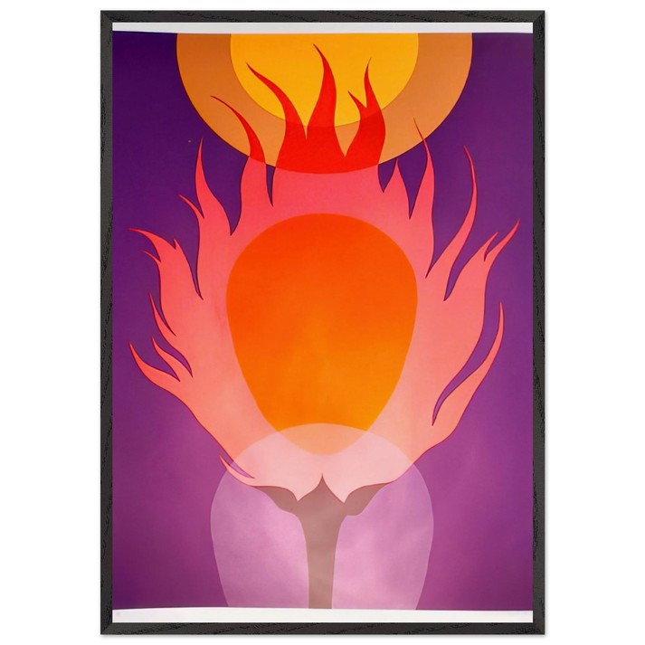 Burning Bush - 1978 - Clarence Holbrook Carter 70x100 cm / 28x40 inches Framed Art Print – Black Wooden Frame