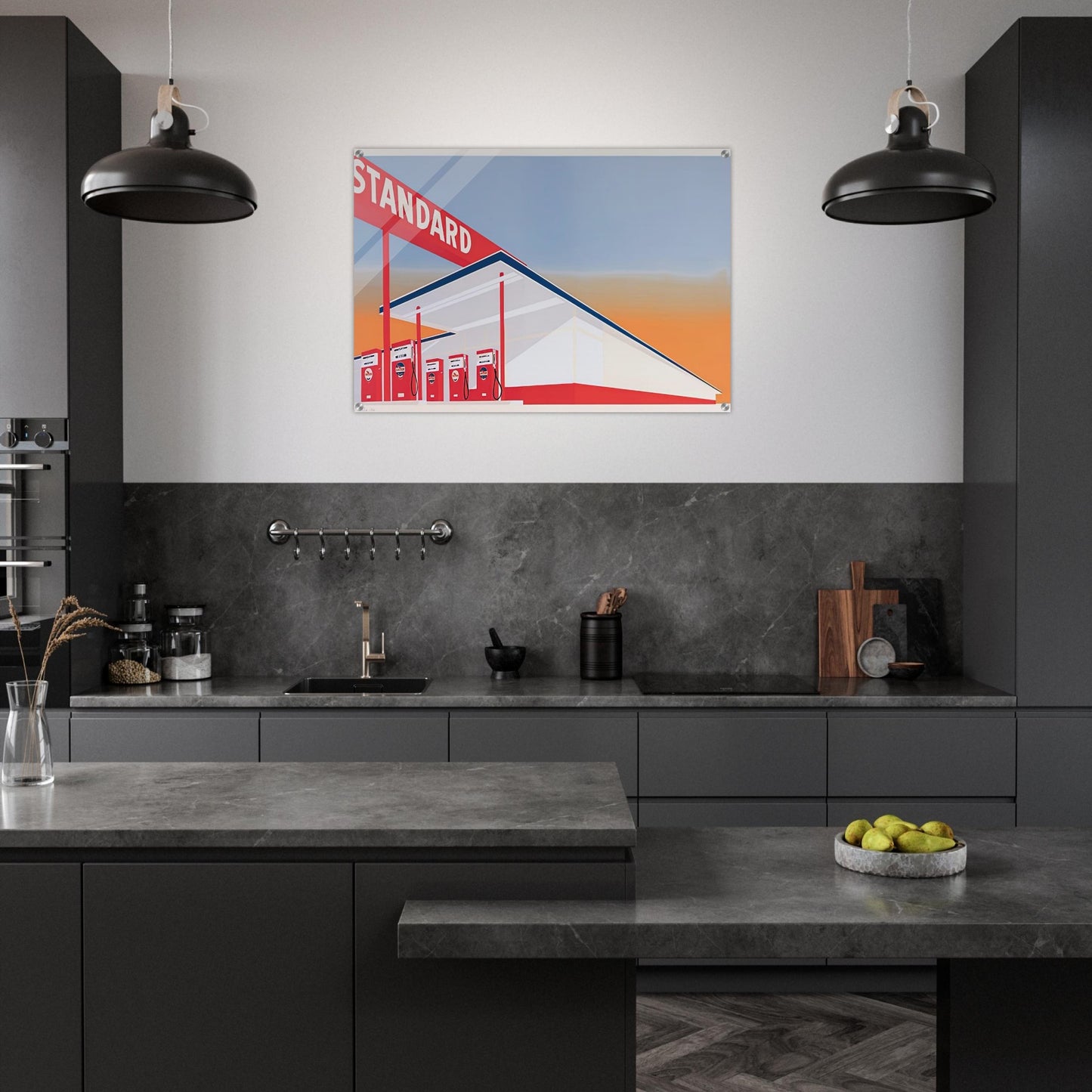 STANDARD STATION 1966 - Edward Ruscha Acrylic Print - 70x100 cm / 28x40″ inches