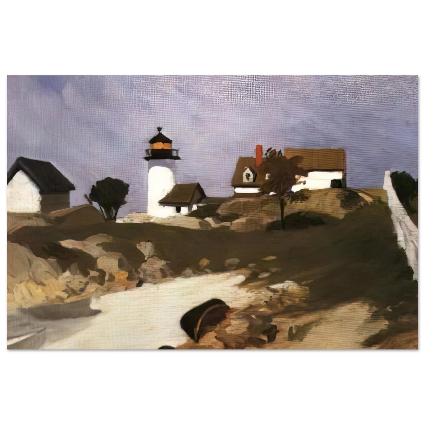 Edward Hopper - Squam Light Fine Art Poster - 75x100 cm / 30x40 inches