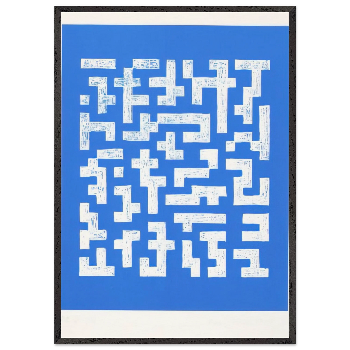 DOUBLE IMPRESSION IV 1978 - Anni Albers Framed Art Print – Black Wooden Frame - Default Title - -Framed Art Print