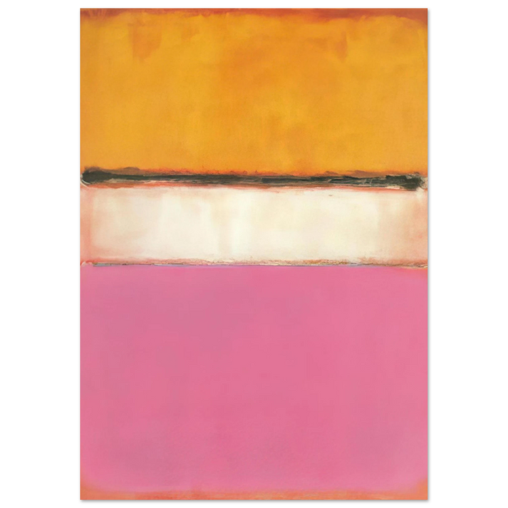 Mark Rothko - White Center Yellow, Pink and Lavender on Rose - 1950 Wall Art - 60x80 cm / 24x32 inches - Premium Wooden Framed Poster With Fine Art Paper-canvas - Wood frame
