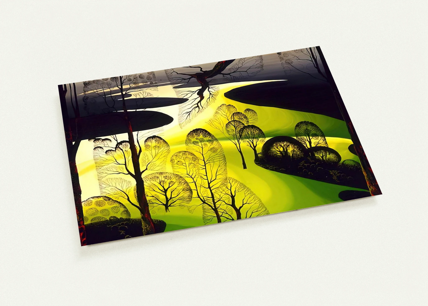 Early Spring By Eyvind Earle Pack of 10 Post Cards | Eyvind Earle Post Cards | A6 (10.5 x 14.8 cm) - 4.1 x 5.8 inches