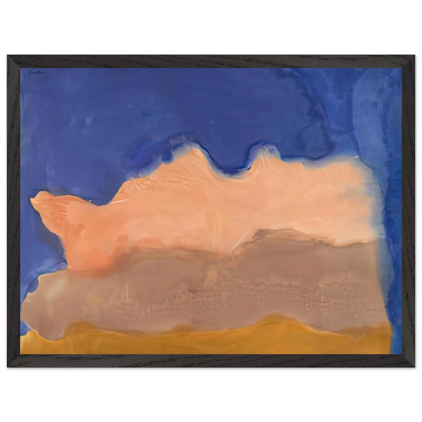 Helen Frankenthaler - Moontide, 1968- Wall Art - 60x80 cm / 24x32 inches - Premium Wooden Framed Poster With Fine Art Paper-canvas - Wood frame