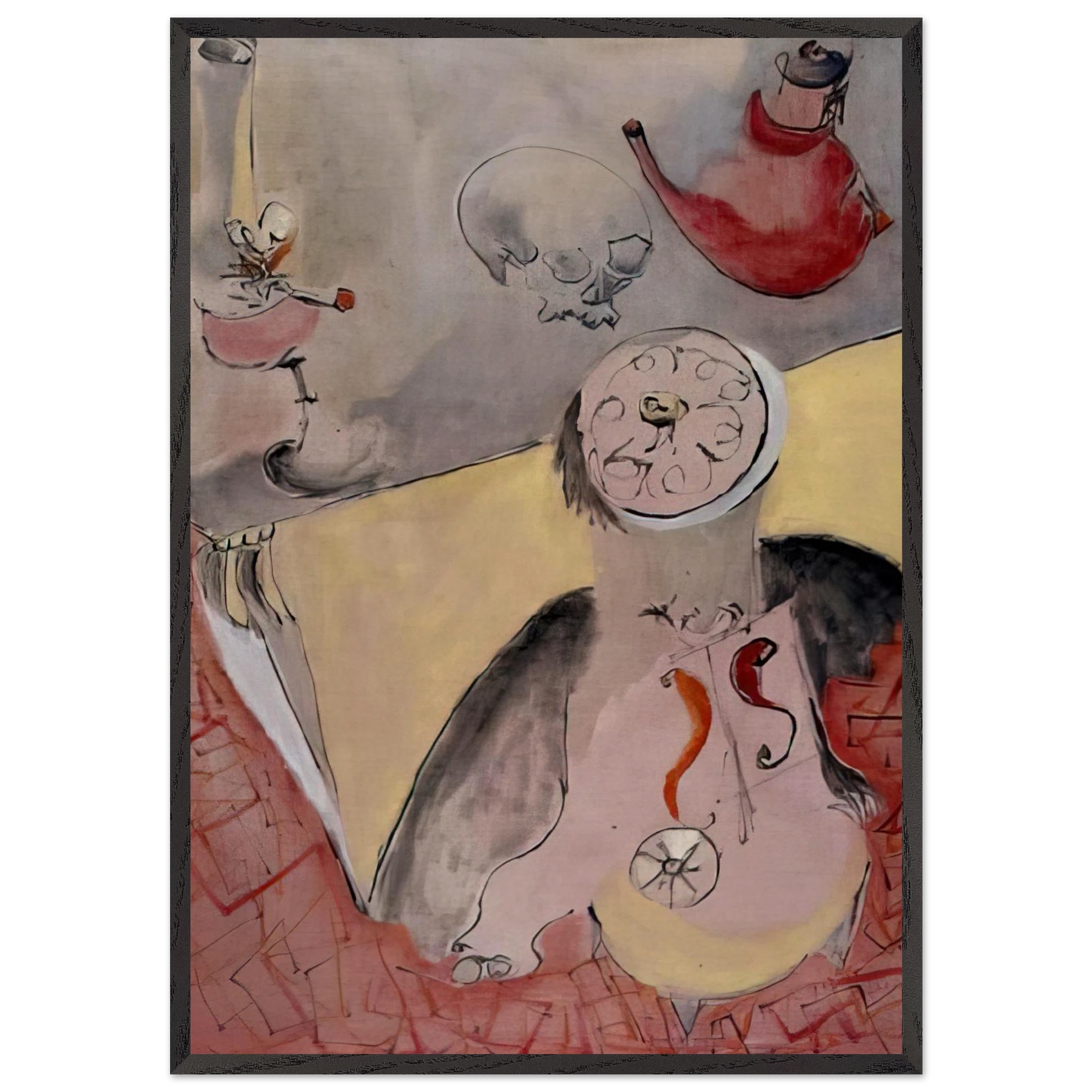 Still Life - 1948 - Norman Bluhm Framed Art Print – Black Wooden Frame - Default Title - -Framed Art Print