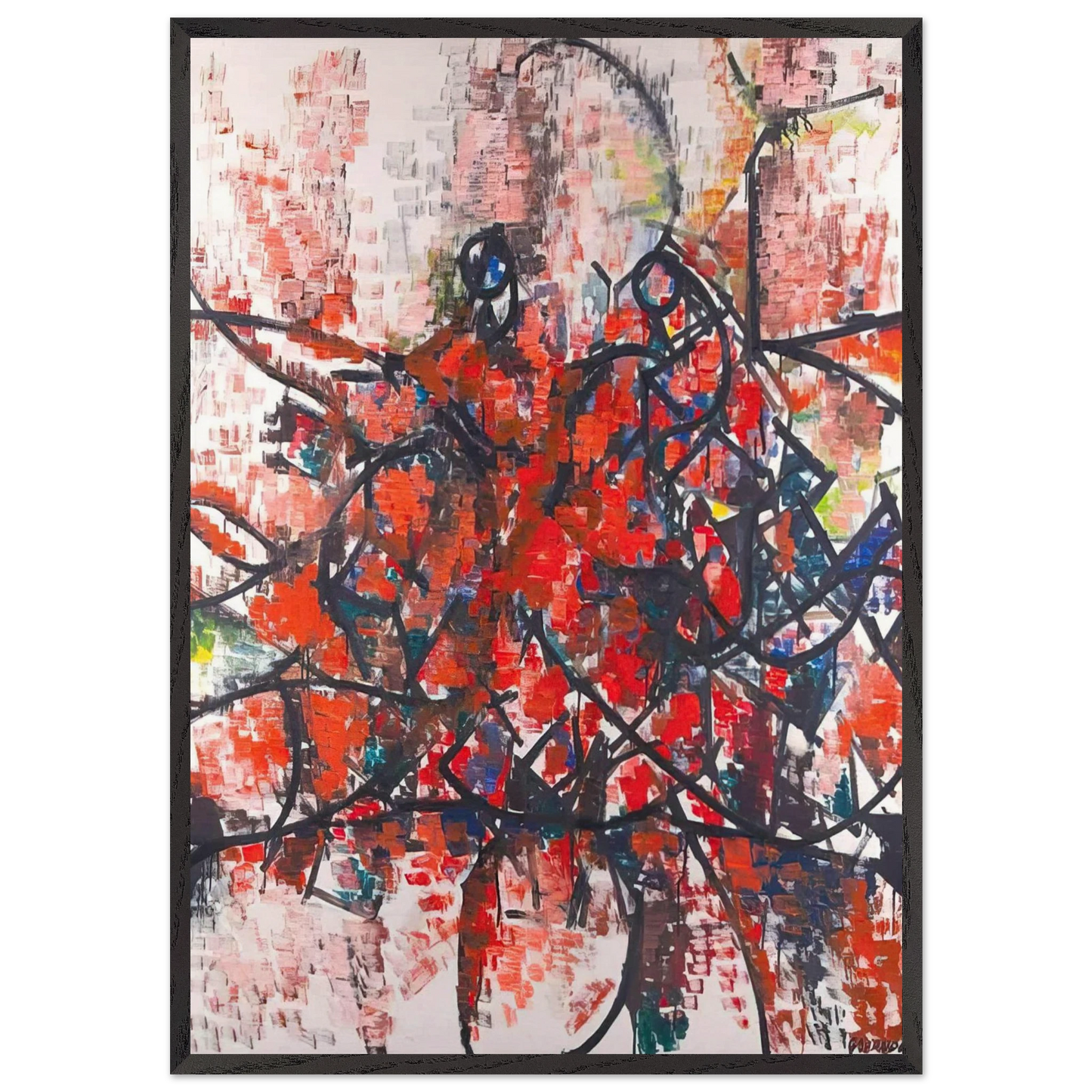 Mambo - 1956 - Robert Goodnough 70x100 cm / 28x40 inches Framed Art Print – Black Wooden Frame