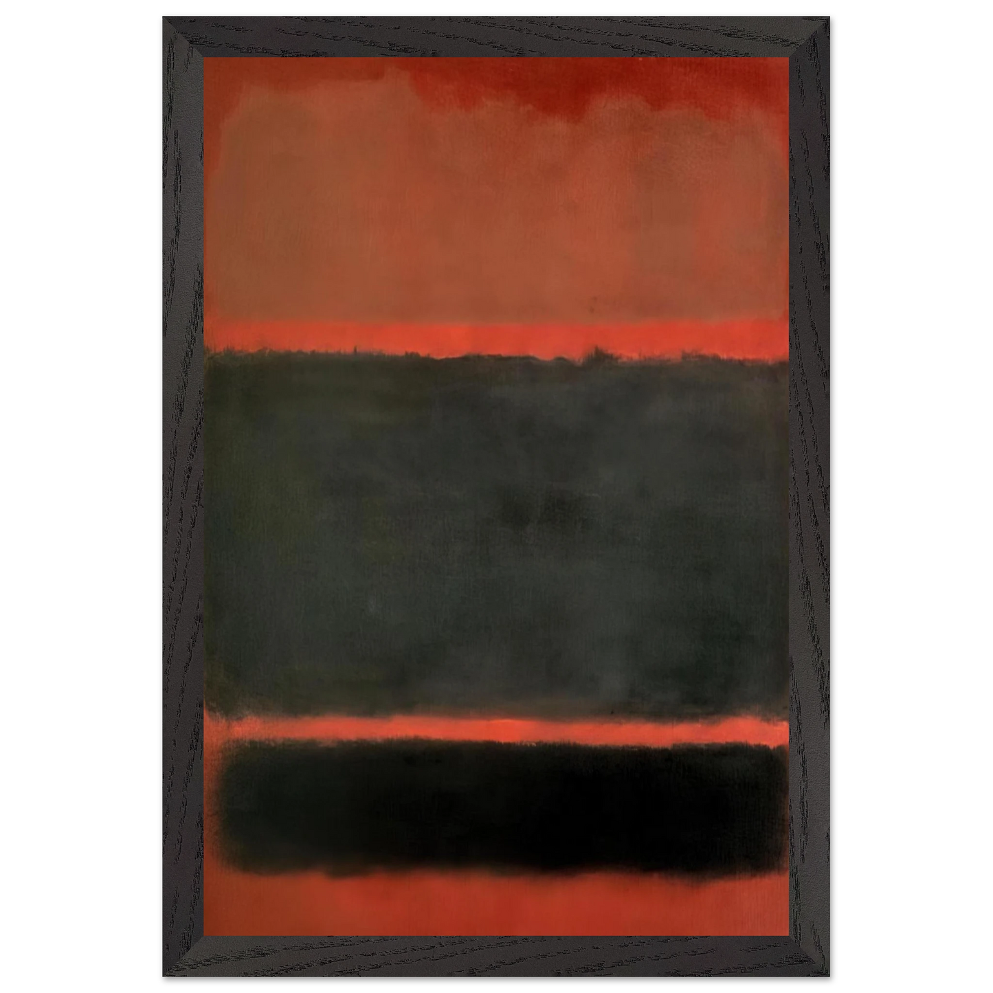 Mark Rothko - No.20 - 1957 Wall Art - 30x40 cm / 12x16 inches - Premium Wooden Framed Poster With Fine Art Paper - Black frame