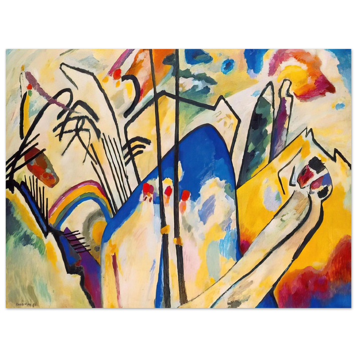Wassily Kandinsky - COMPOSITION IV 1911 75x100 cm / 30x40inches Fine Art Poster