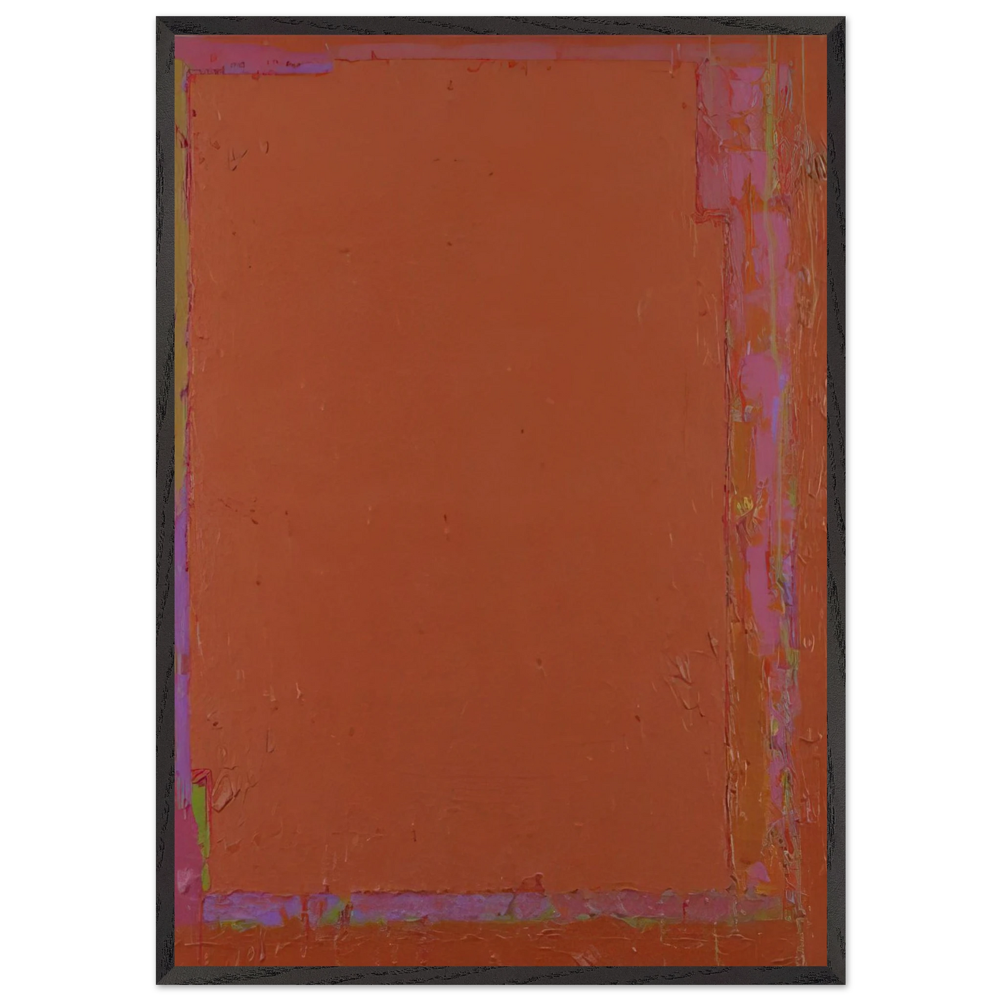 20574 - 1974 - John Hoyland 70x100 cm / 28x40 inches Framed Art Print – Black Wooden Frame