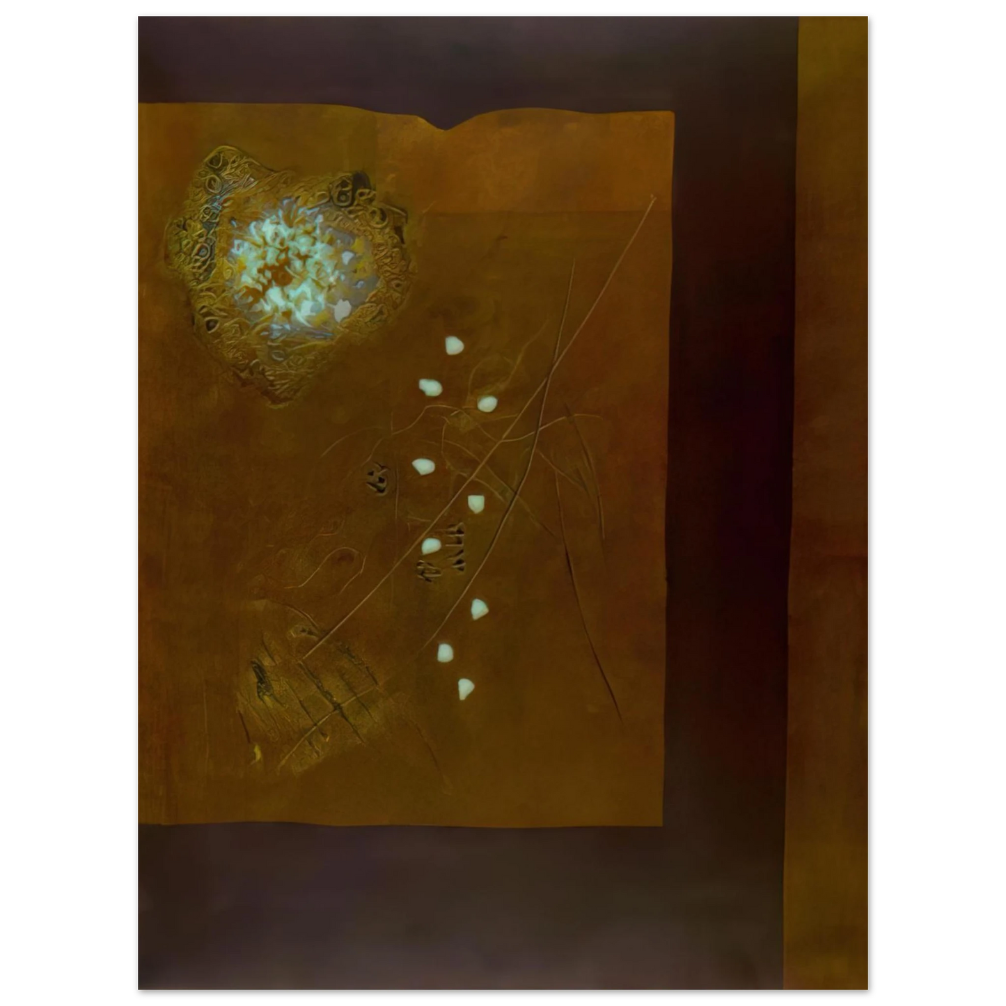 Hiroyuki Tajima - Brown Wall - 1971 Fine Art Poster - Default Title