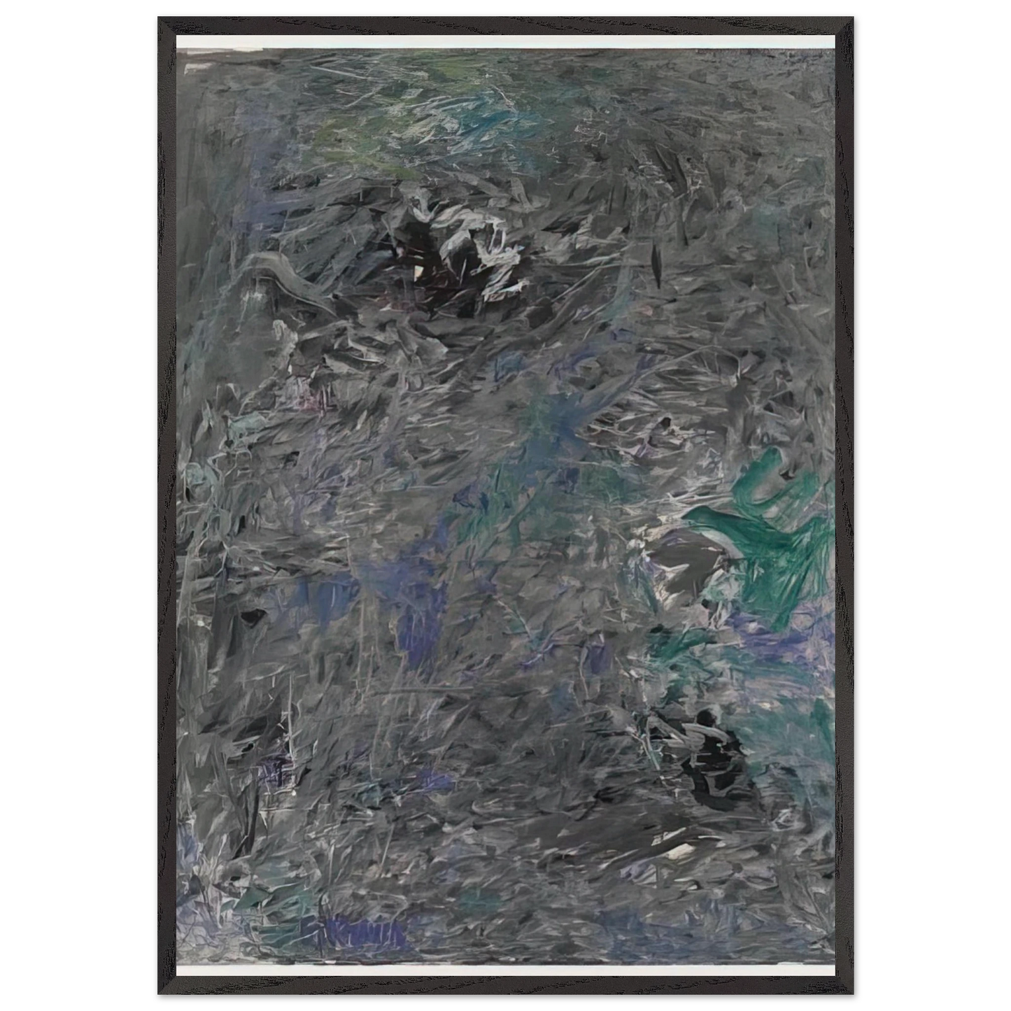 UNTITLED 6 1959 - Milton Resnick Framed Art Print – Black Wooden Frame - Default Title - -Framed Art Print