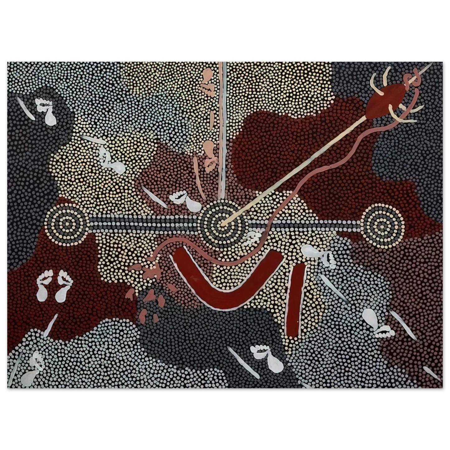 Clifford Possum Tjapaltjarri - Love Story - 1998 Fine Art Poster - Default Title