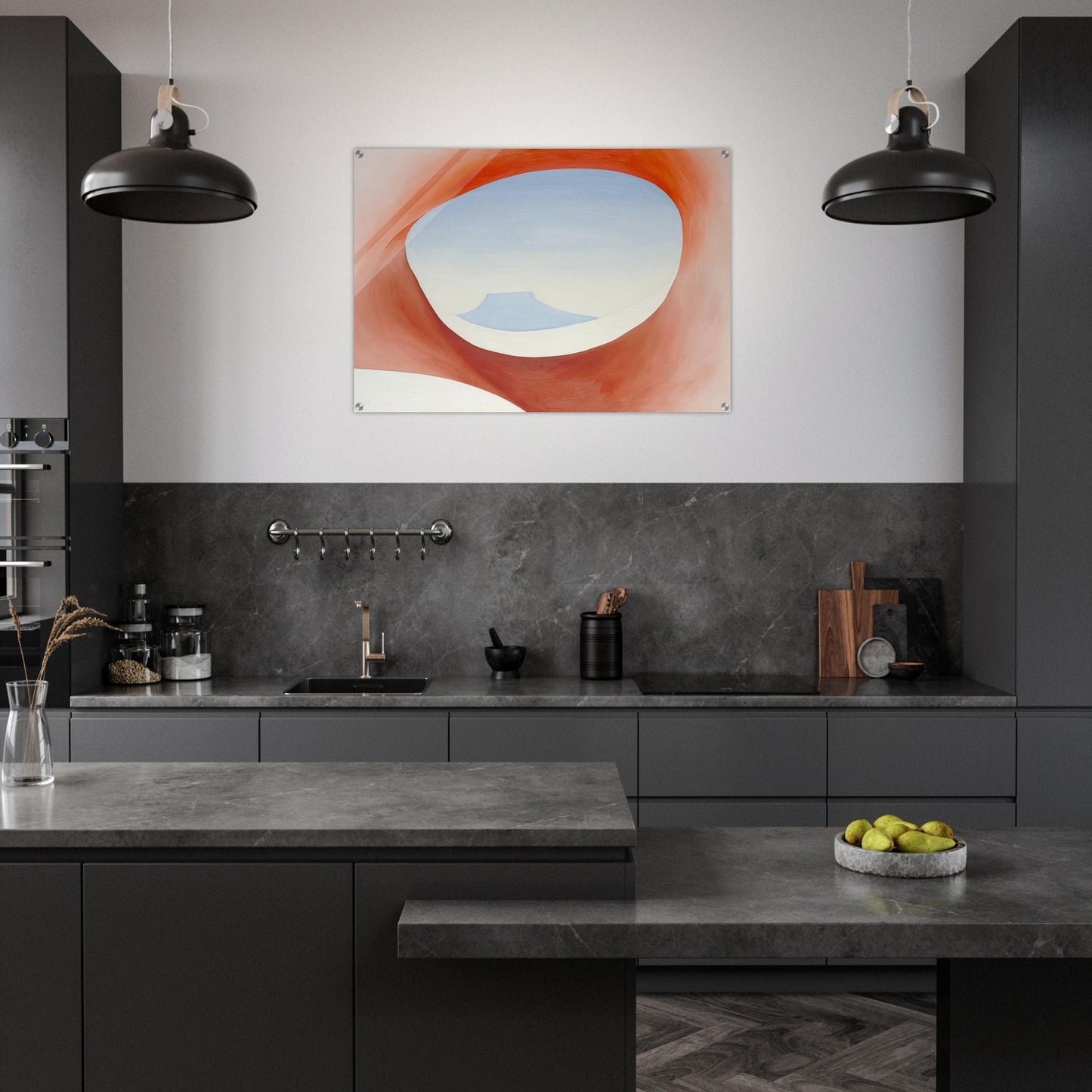 Pedernal - From the Ranch I - Georgia O'Keeffe Acrylic Print - 70x100 cm / 28x40″ inches | Georgia O'Keeffe Wall Art | Georgia O'Keeffe Prints