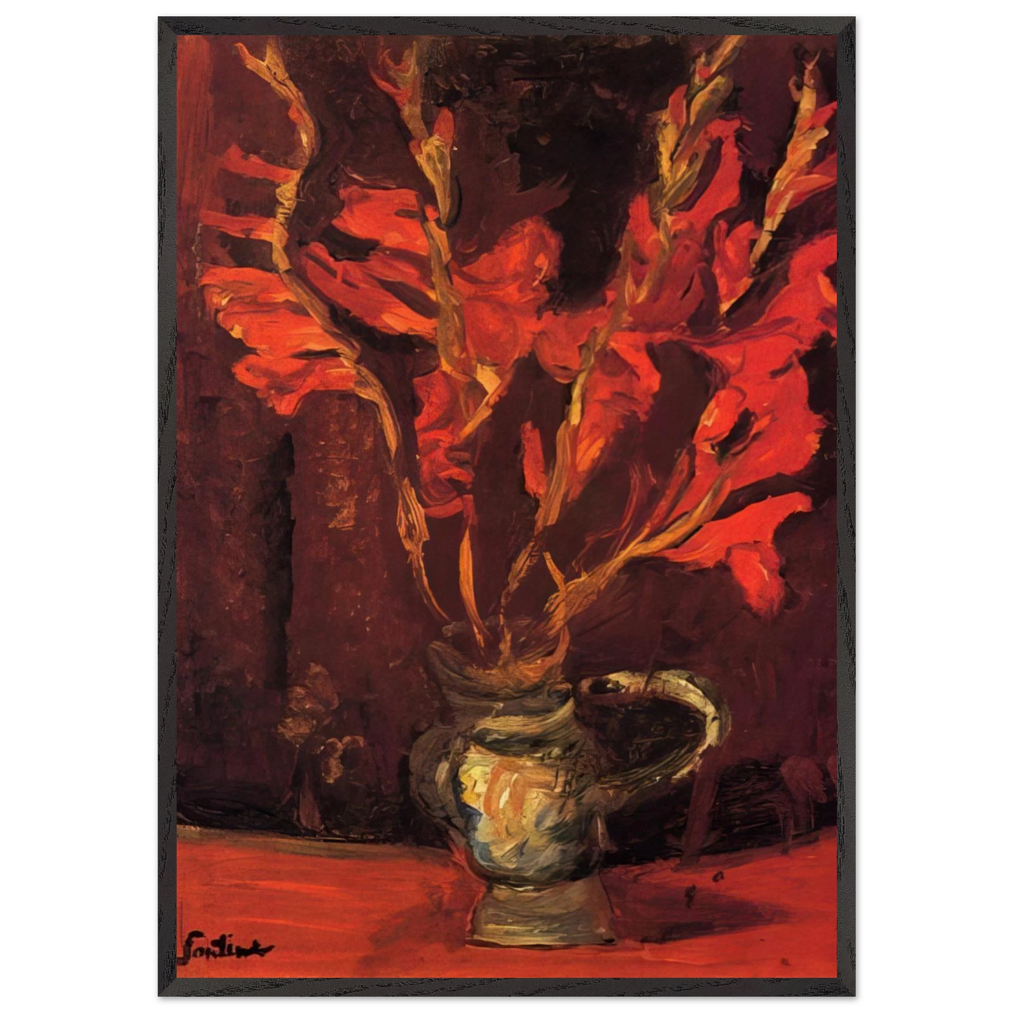 GLADIOLI 1919 - Chaim Soutine Framed Art Print – Black Wooden Frame - Default Title - -Framed Art Print