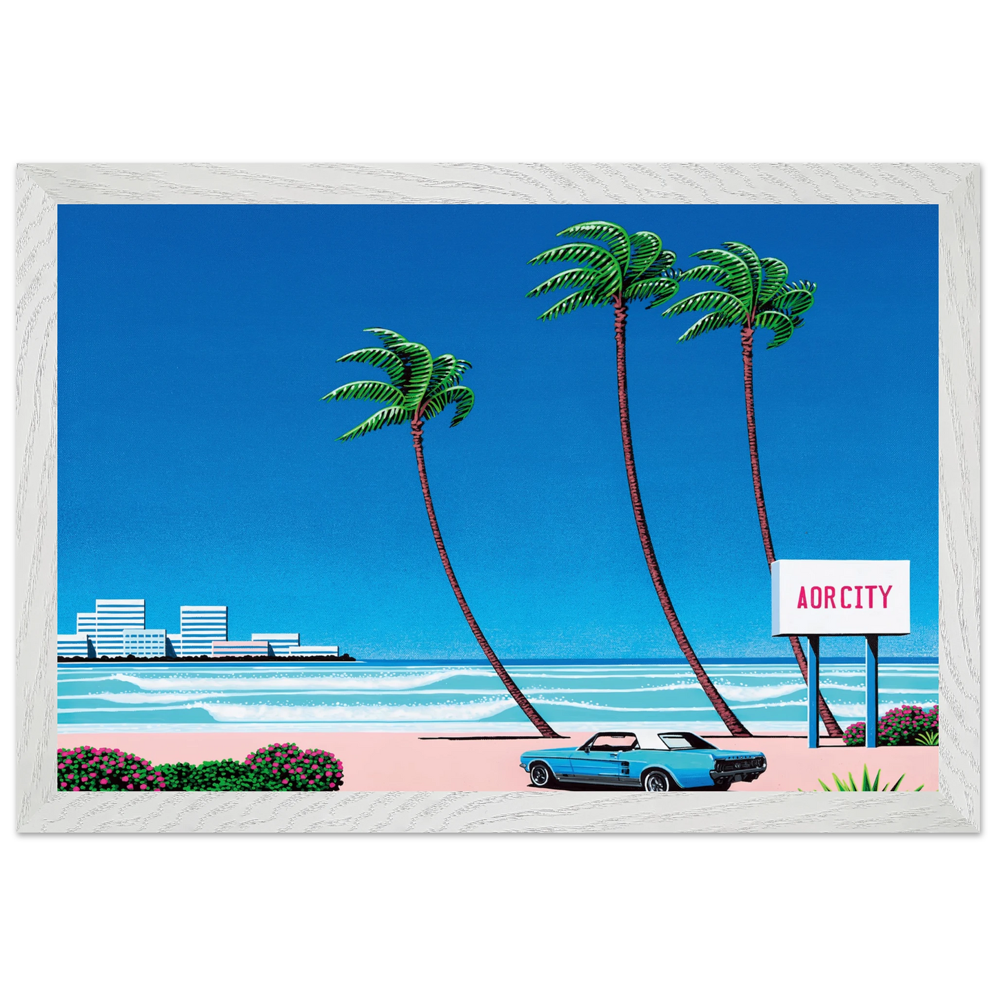 Hiroshi Nagai - Light Mellow Sealine Wall Art - 30x40 cm / 12x16 inches - Fine Art Poster - -