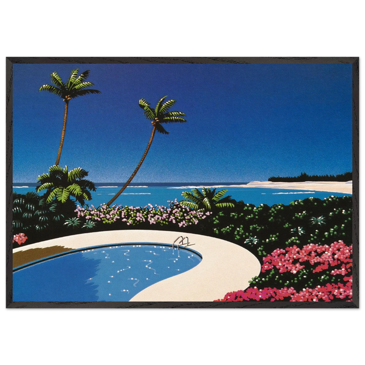 Fall of Sound - Hiroshi Nagai 70x100 cm / 28x40 inches Framed Art Print – Black Wooden Frame